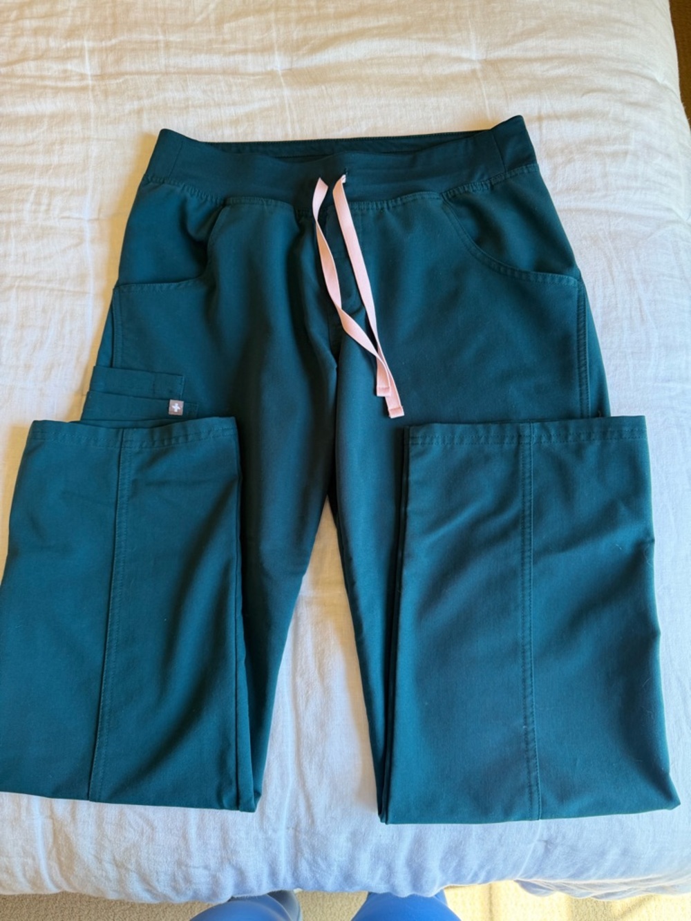 FIGS Caribbean Blue Kade Cargo Scrub Pants